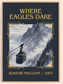 Where Eagles Dare Classic Book Art Print by Alistair MacLean – book poster
