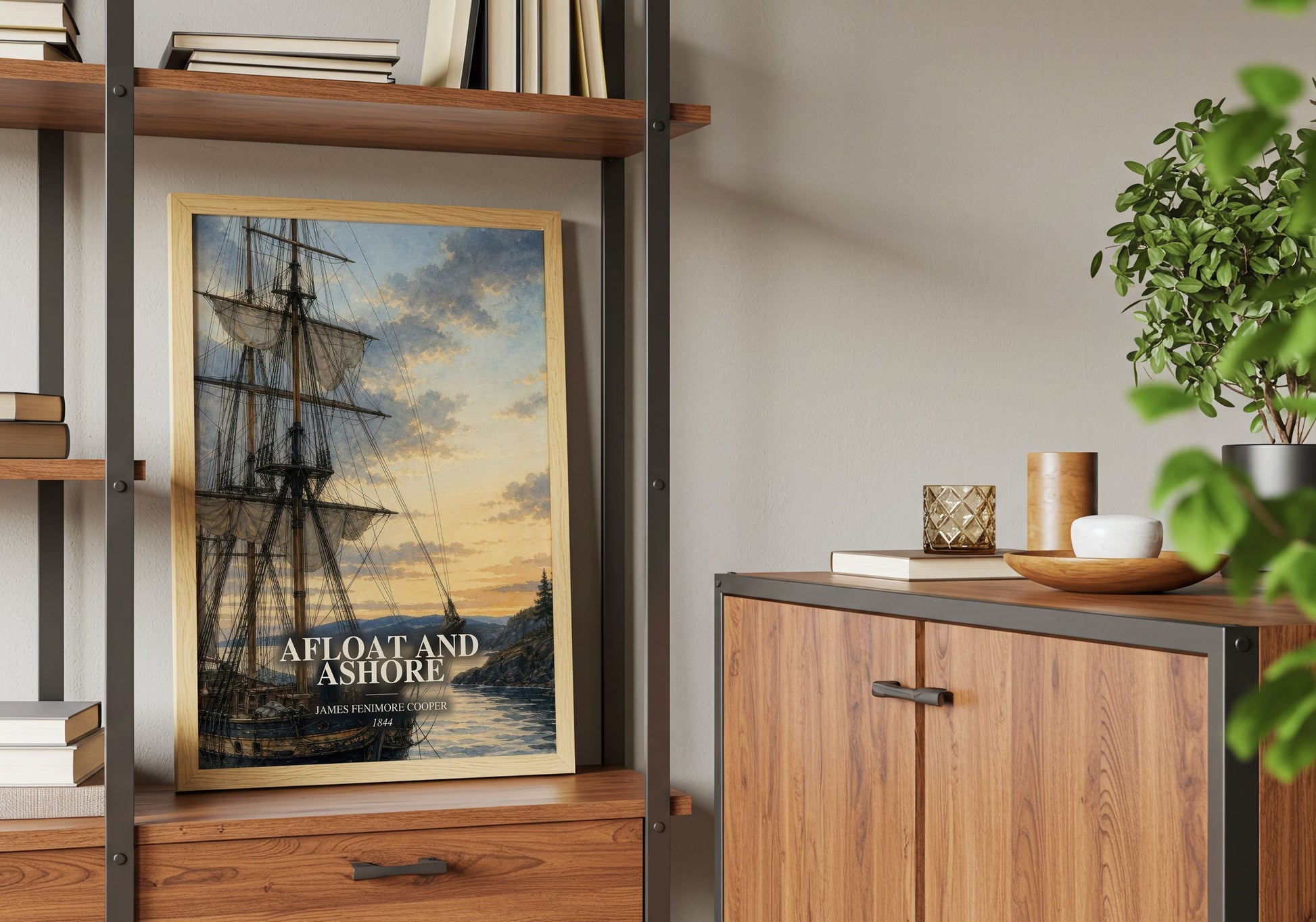 Afloat And Ashore book watercolour illustration paper finish options – matte satin gloss