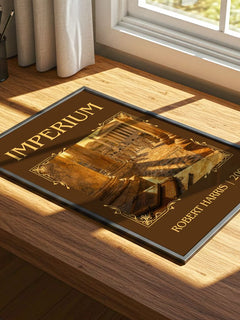 Imperium Classic Book Art Print by Robert Harris – print on a sunlit desk