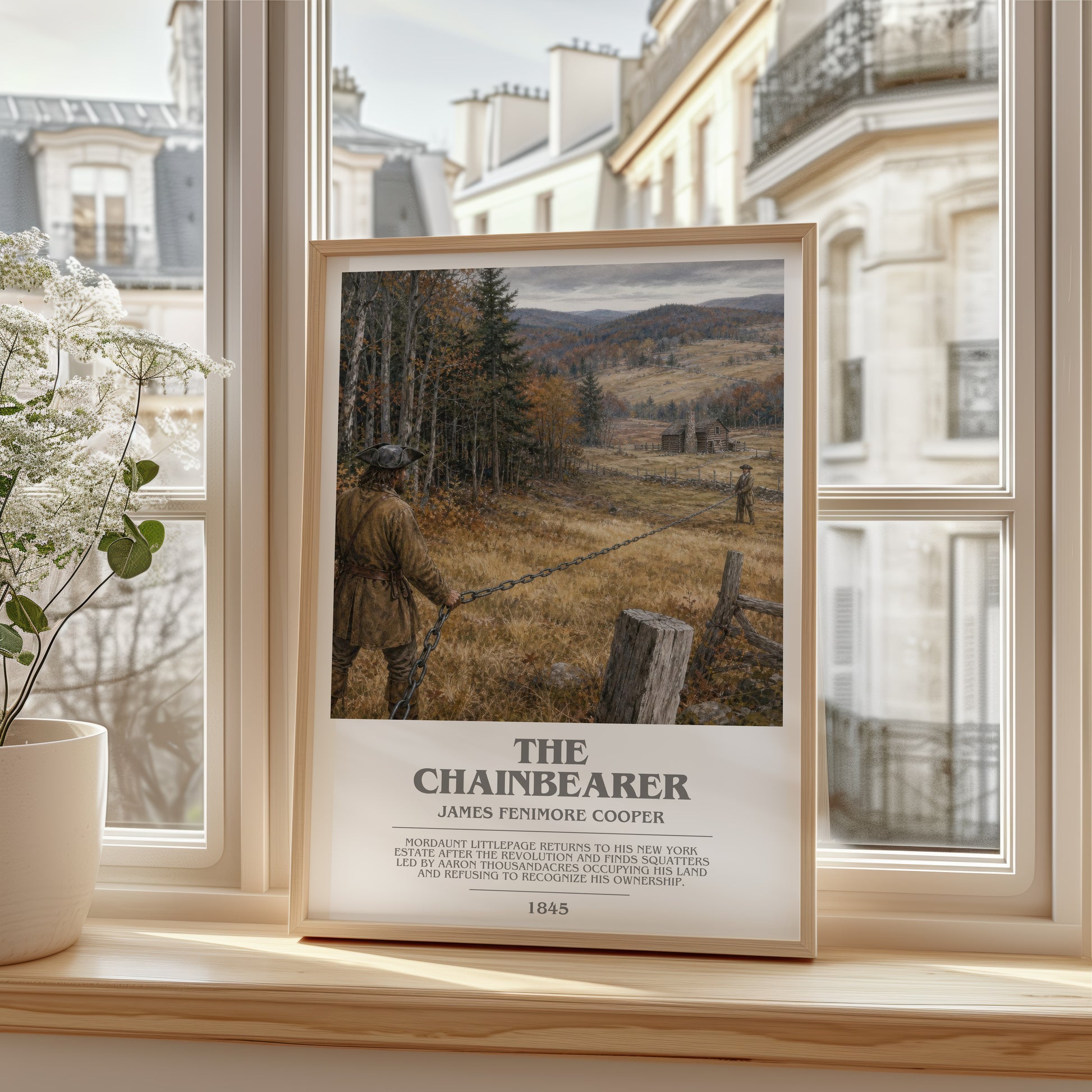 The Chainbearer bookish poster colour and style options – James Fenimore Cooper book art
