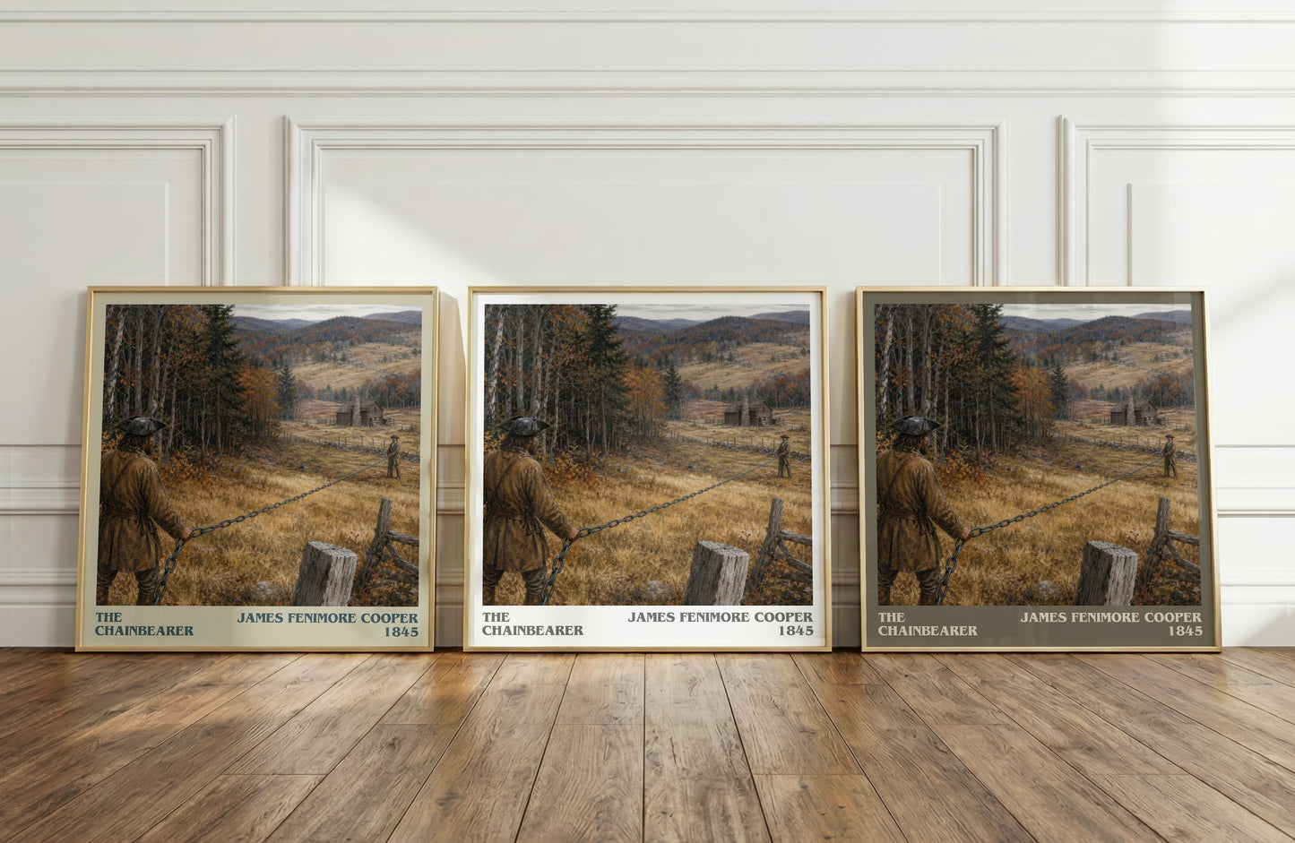 The Chainbearer literary art print colour and style options – James Fenimore Cooper book art