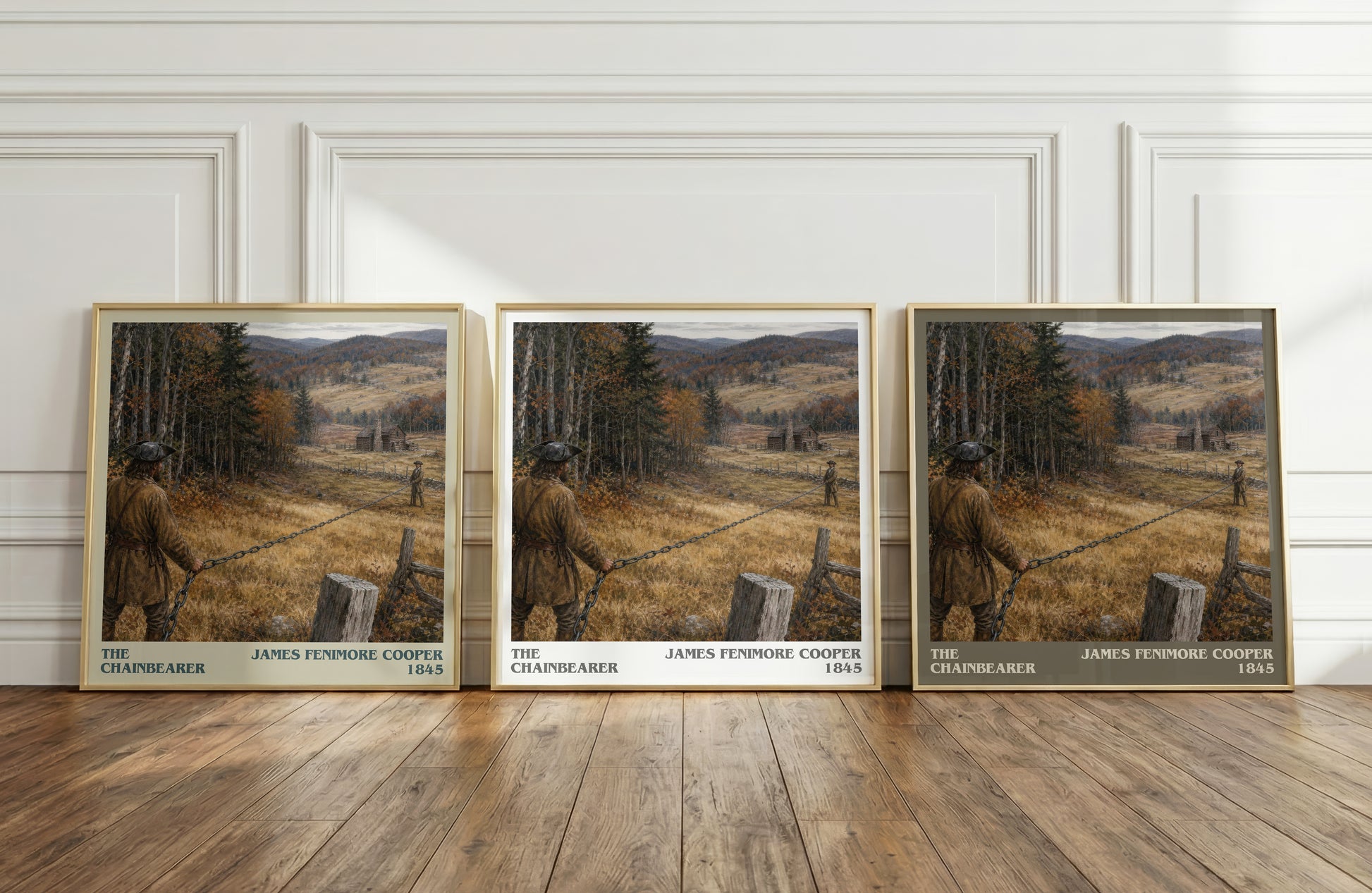The Chainbearer literary art print colour and style options – James Fenimore Cooper book art