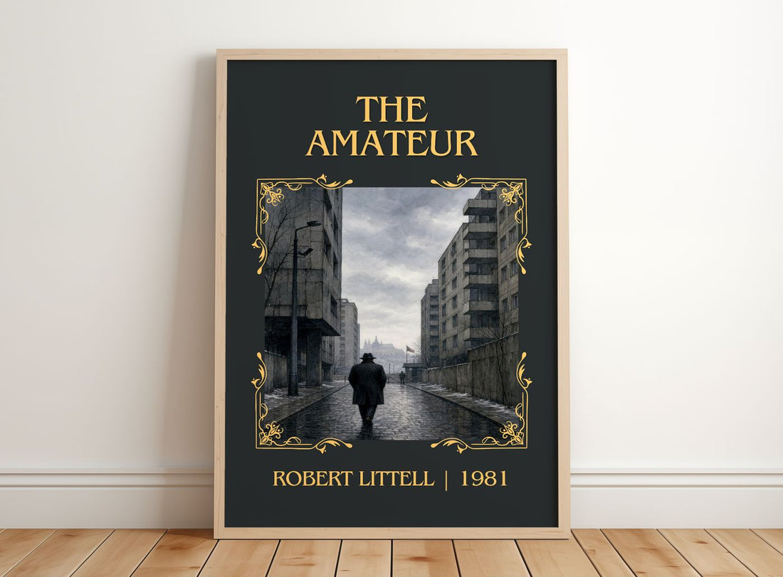 The Amateur Classic Book Art Print by Robert Littell – framed print leaning on a wooden floor