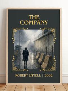 The Company Classic Book Art Print by Robert Littell – framed print leaning on a wooden floor