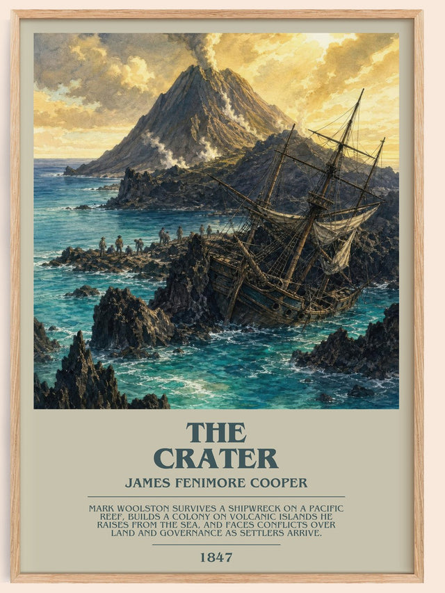 The Crater Bookish Wall Art by James Fenimore Cooper
