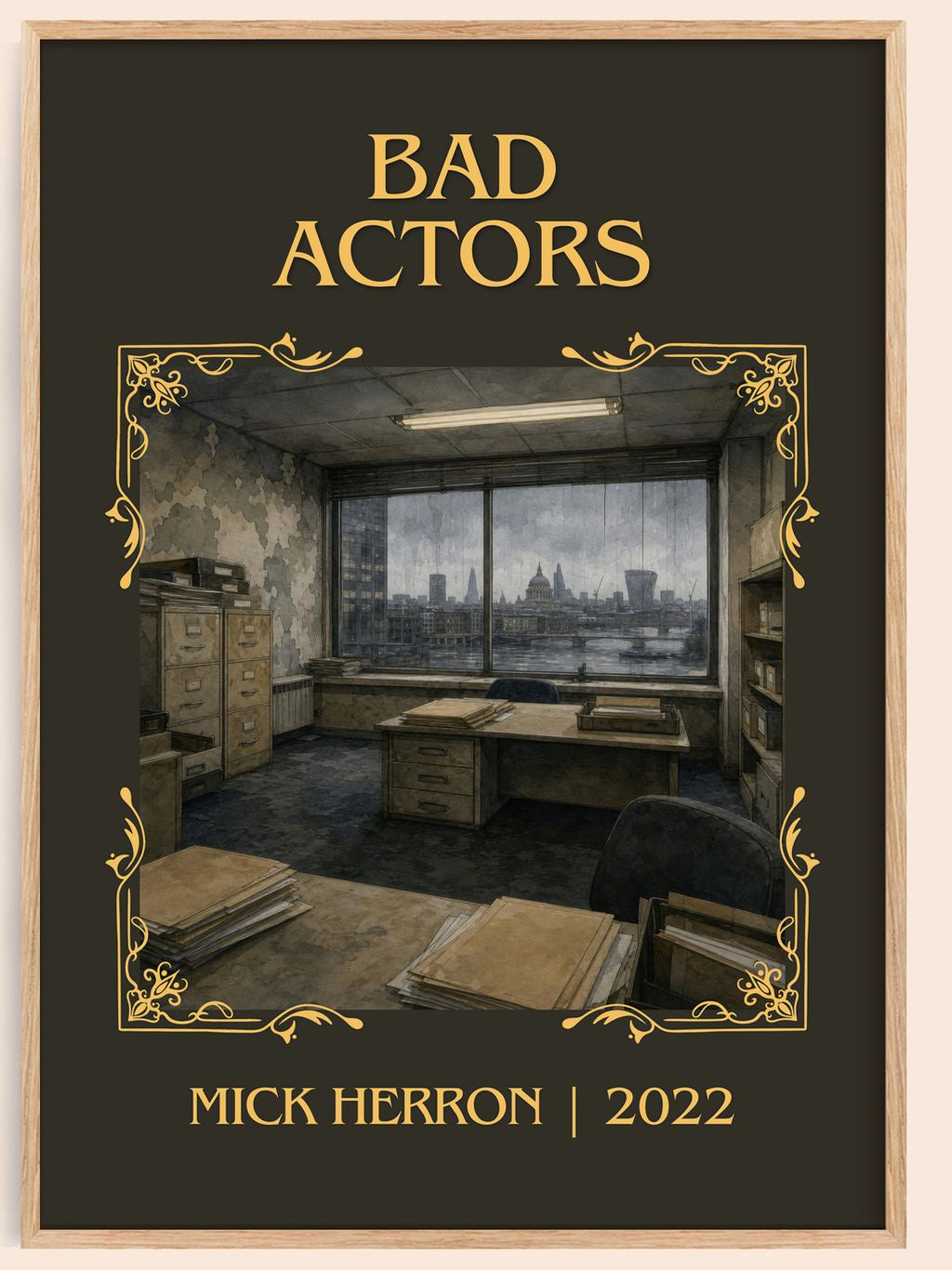 Bad Actors Classic Book Art Print by Mick Herron – book poster