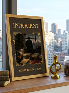 Innocent Classic Book Art Print by Scott Turow – framed print on a city-view windowsill