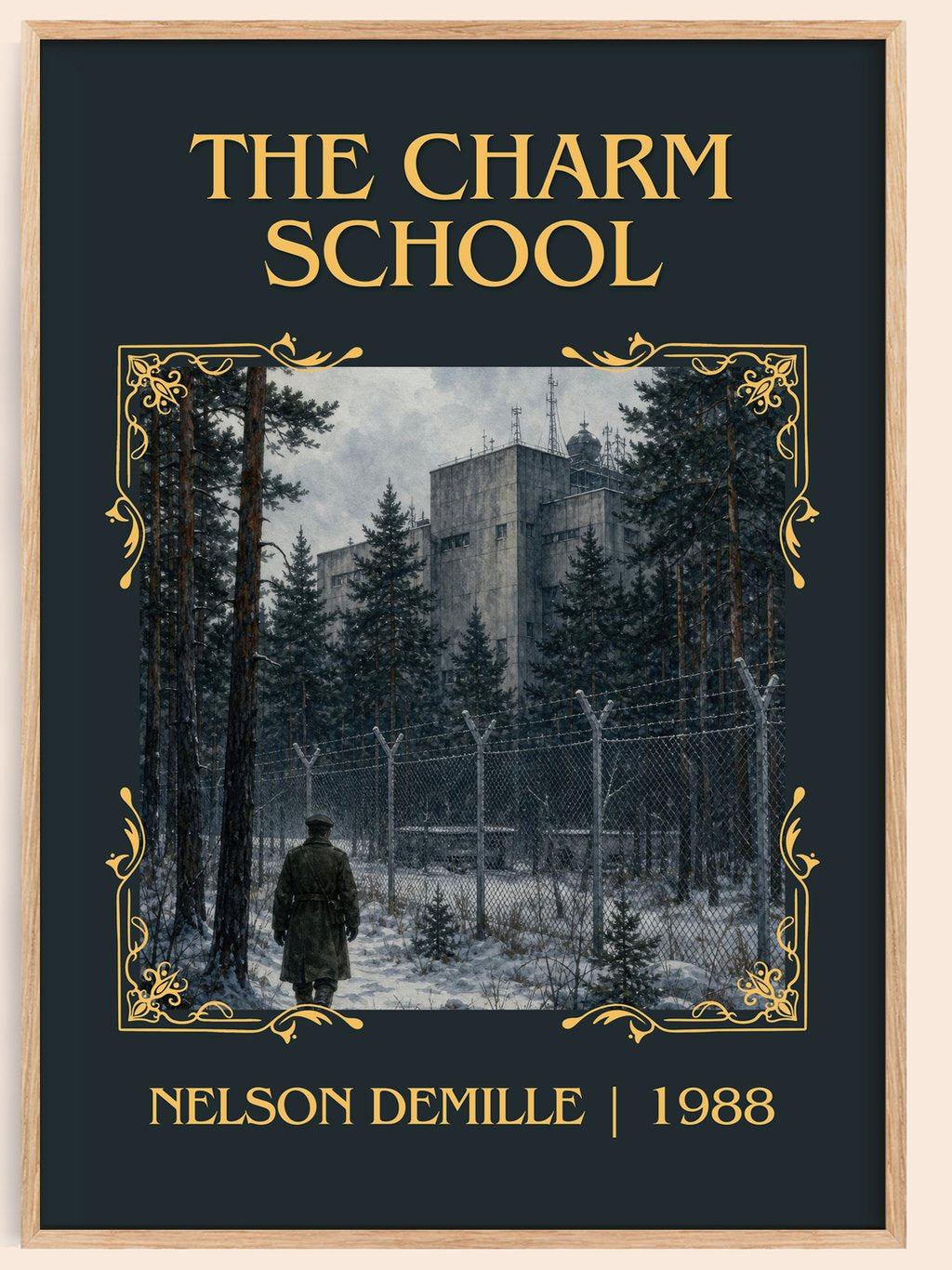 The Charm School Classic Book Art Print by Nelson DeMille – book poster