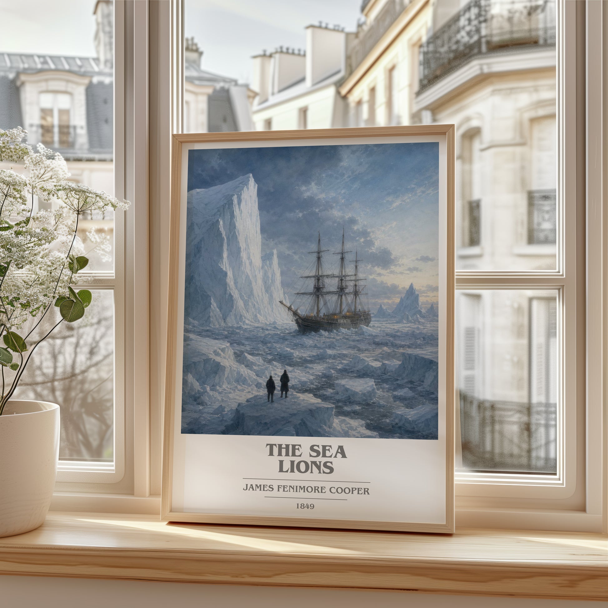 The Sea Lions book cover poster colour and style options – James Fenimore Cooper book art