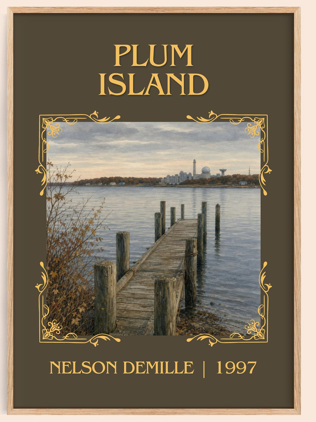 Plum Island Classic Book Art Print by Nelson DeMille – book poster