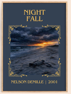 Night Fall Classic Book Art Print by Nelson DeMille – book poster