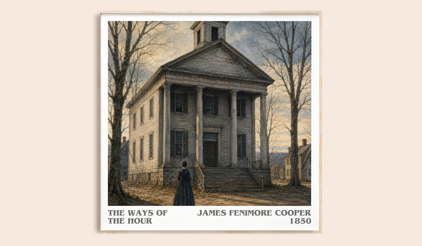 The Ways Of The Hour literary book poster by James Fenimore Cooper – framed literary art print