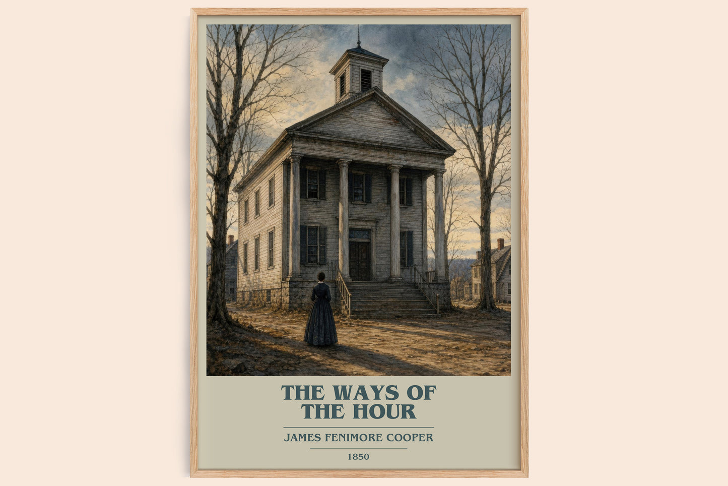 The Ways Of The Hour book cover book poster by James Fenimore Cooper – framed literary art print