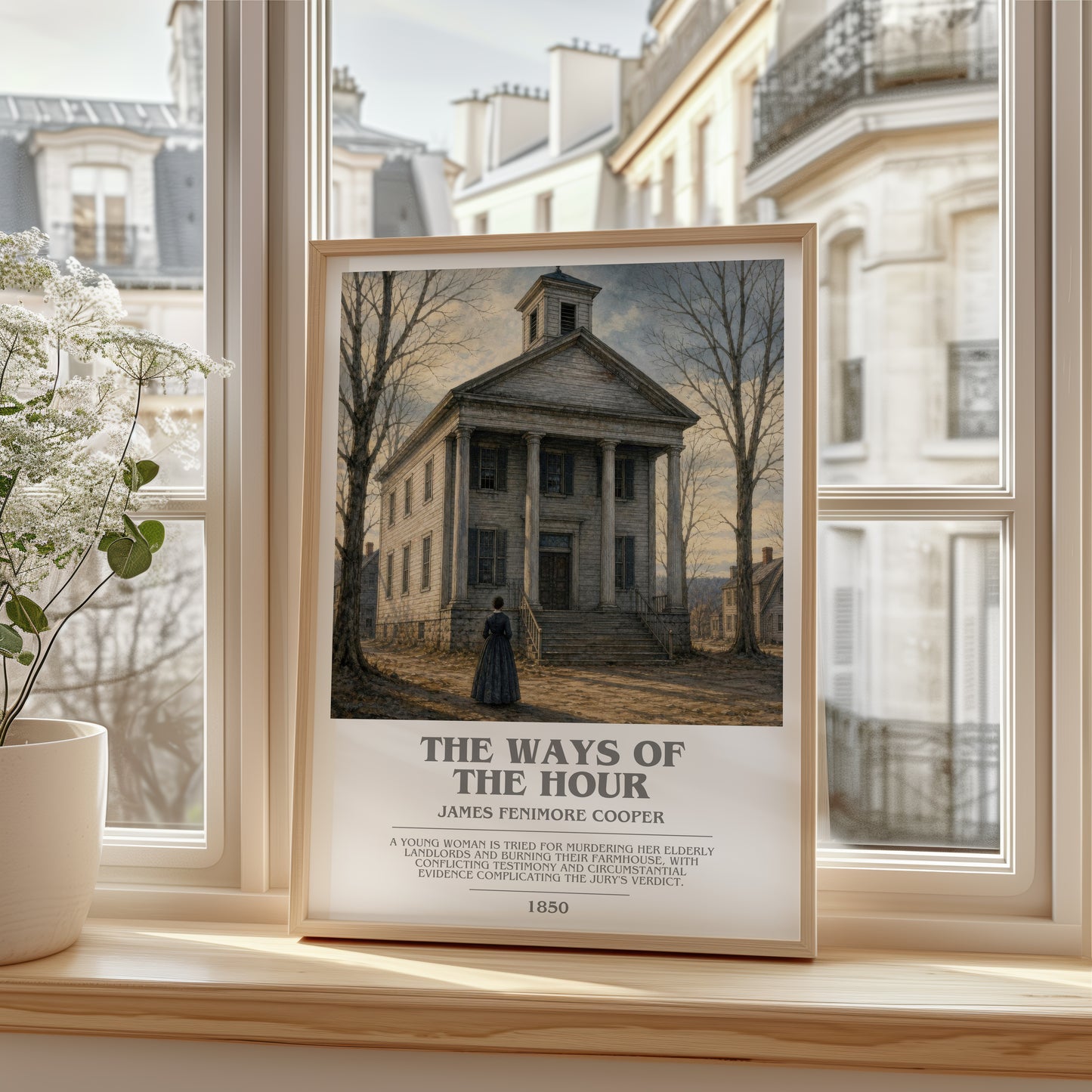 The Ways Of The Hour bookish poster colour and style options – James Fenimore Cooper book art