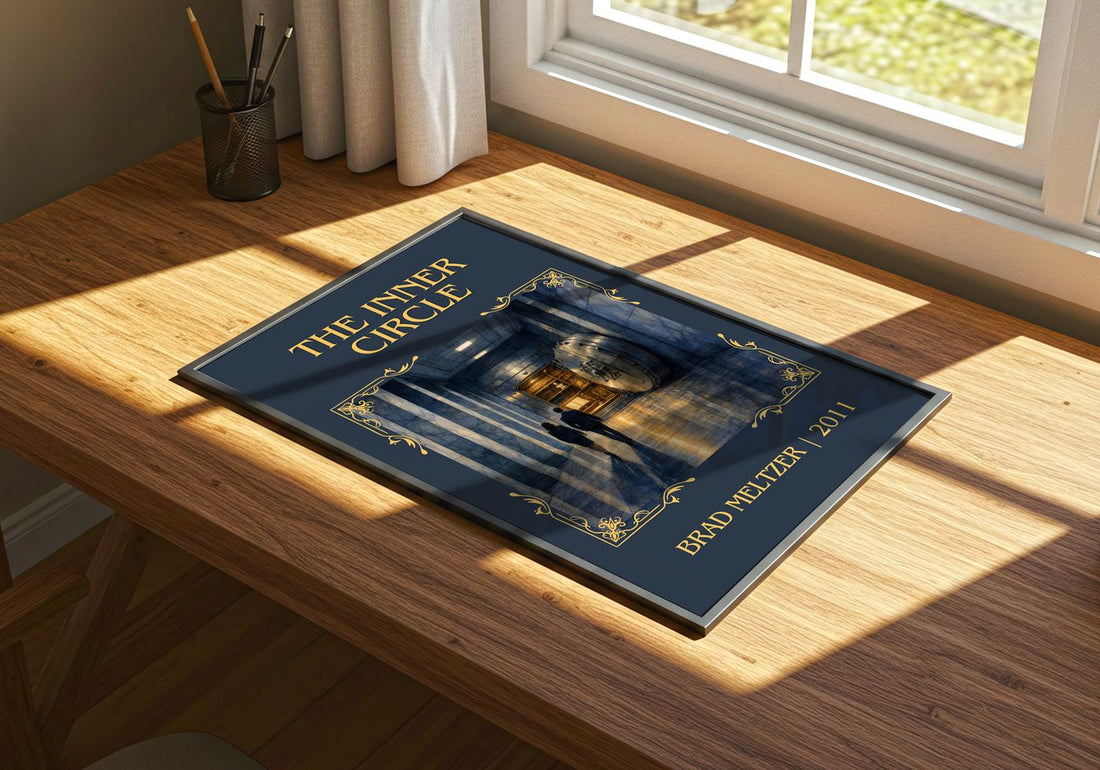 The Inner Circle Classic Book Art Print by Brad Meltzer – print on a sunlit desk