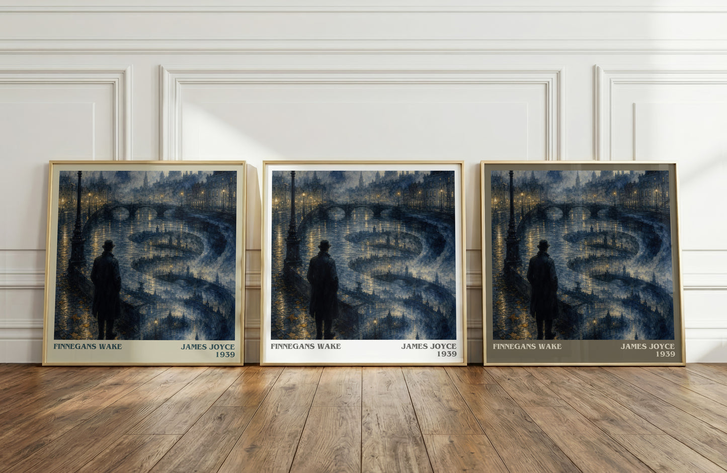 Finnegans Wake literary art print colour and style options – James Joyce book art