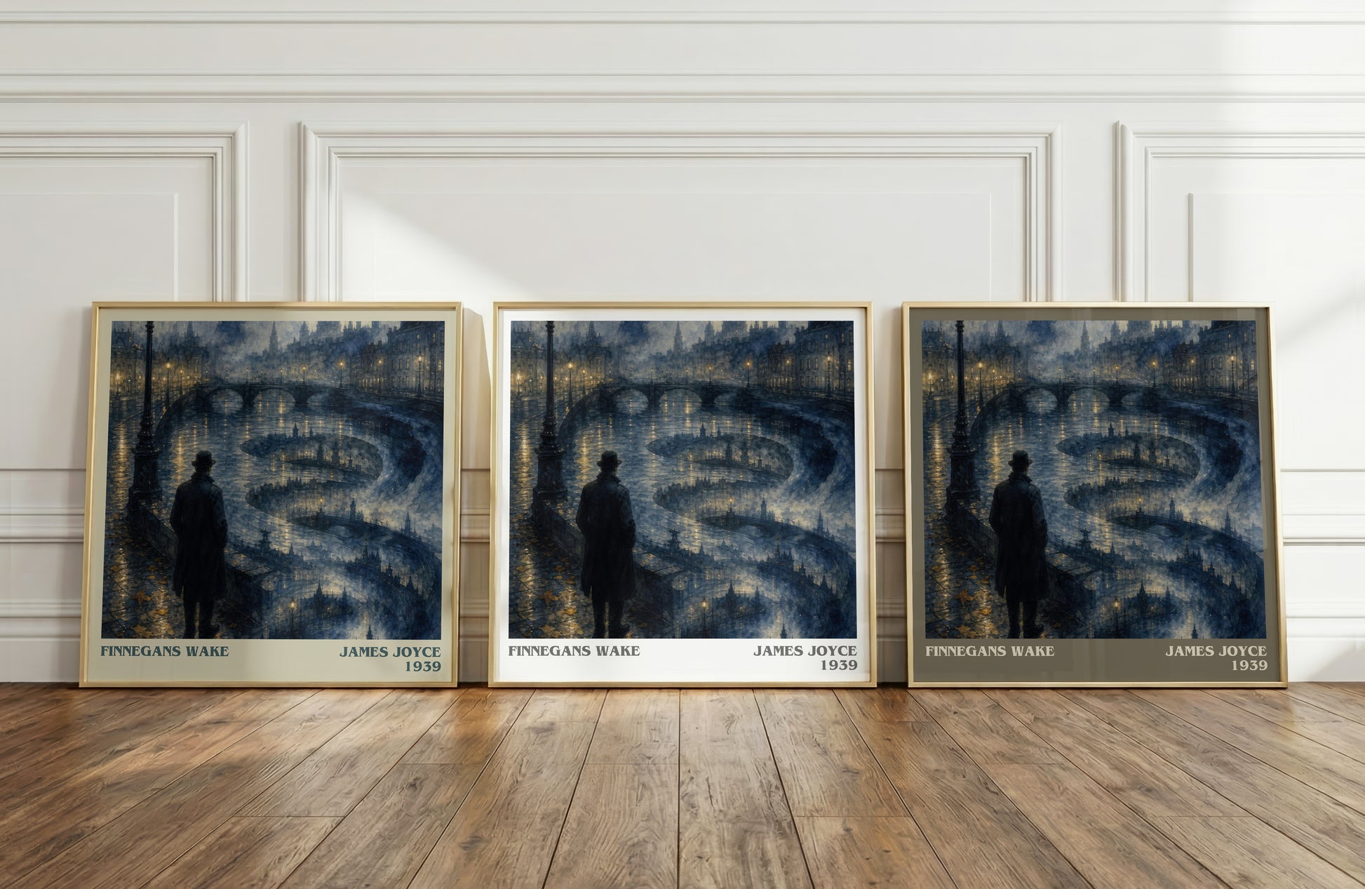 Finnegans Wake literary art print colour and style options – James Joyce book art