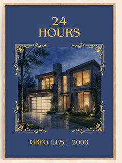 24 Hours Classic Book Art Print by Greg Iles – book poster