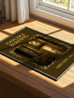 Natchez Burning Classic Book Art Print by Greg Iles – print on a sunlit desk