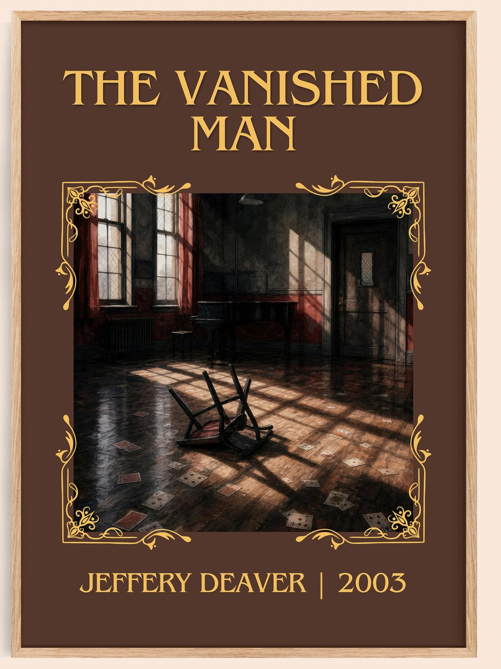 The Vanished Man Classic Book Art Print by Jeffery Deaver – book poster