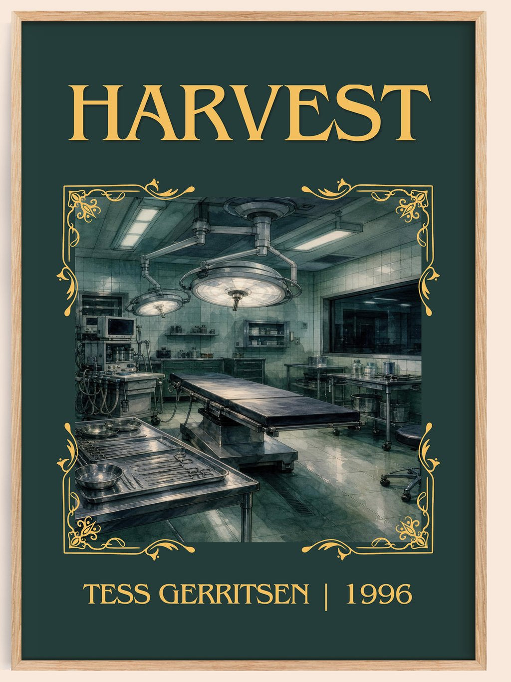 Harvest Classic Book Art Print by Tess Gerritsen – book poster