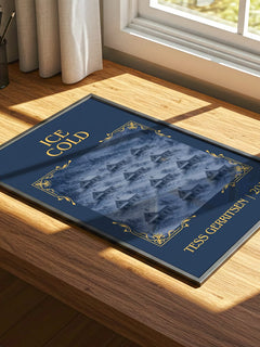 Ice Cold Classic Book Art Print by Tess Gerritsen – print on a sunlit desk