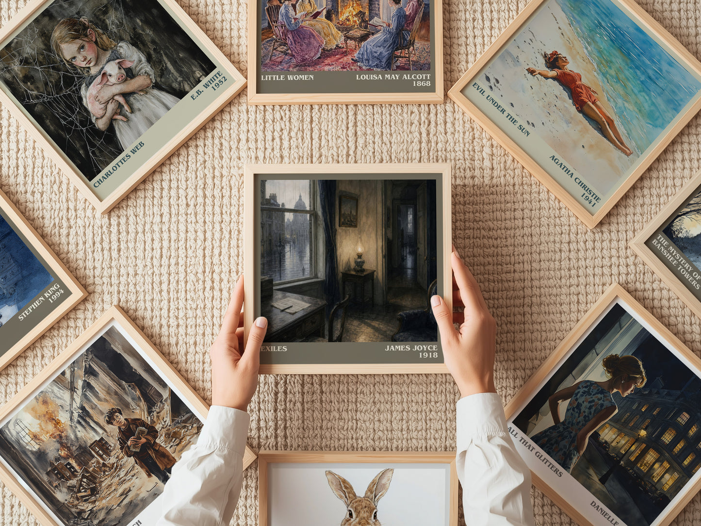 Exiles literary book poster framed on wall – literary fiction wall art
