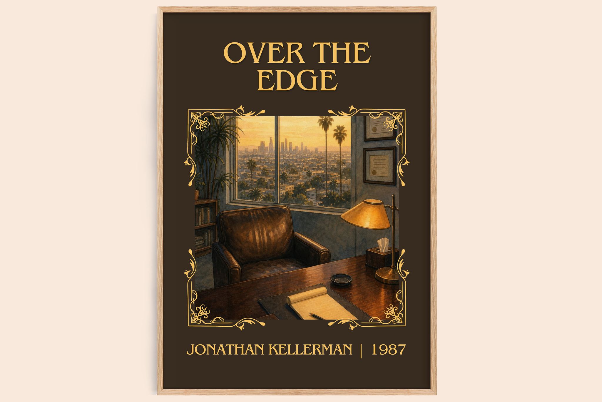 Over the Edge Classic Book Art Print by Jonathan Kellerman