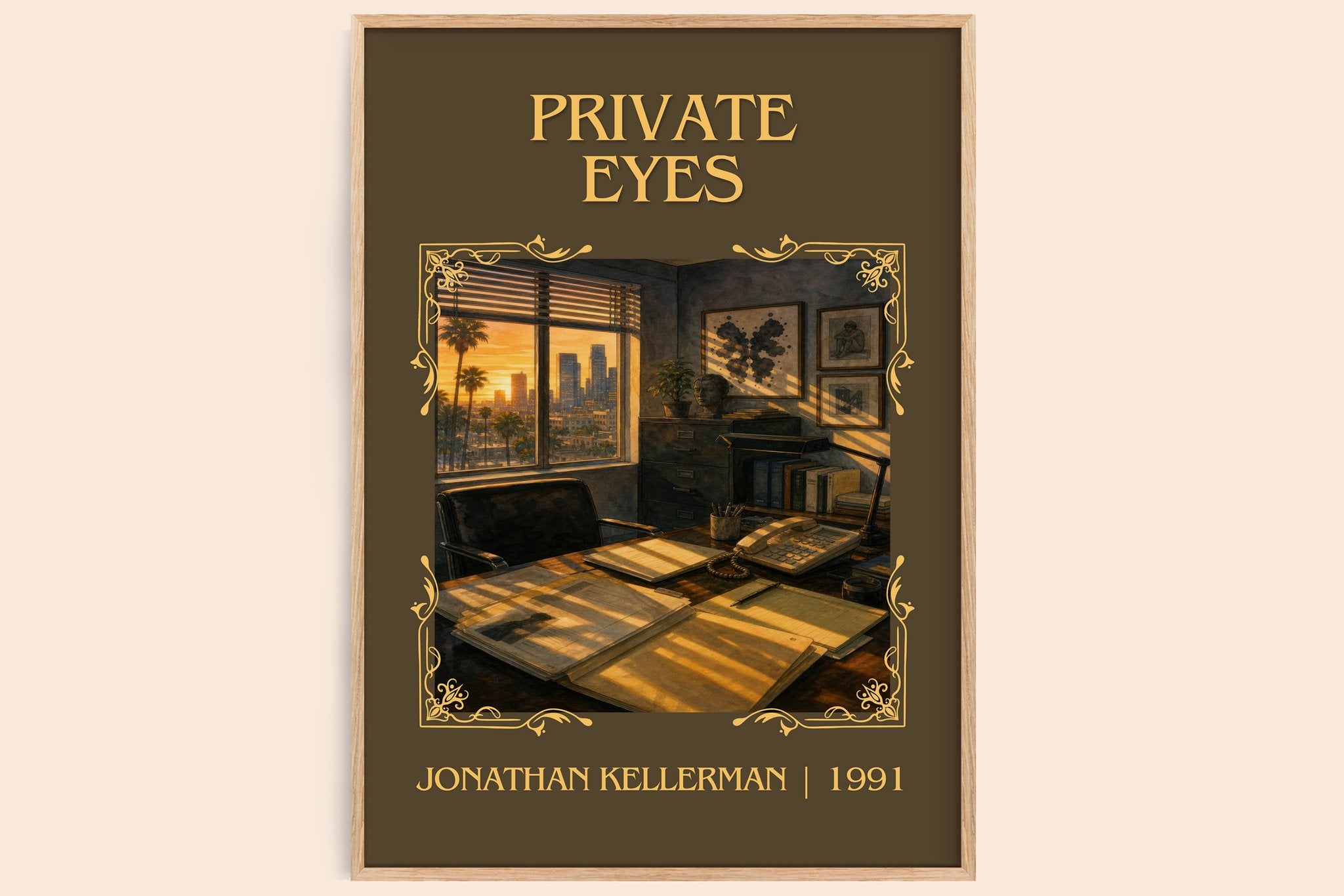 Private Eyes Classic Book Art Print by Jonathan Kellerman