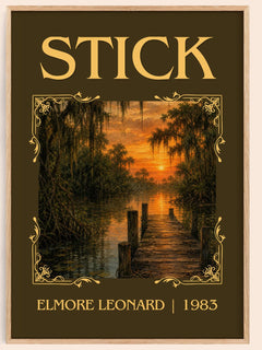 Stick Classic Book Art Print by Elmore Leonard – book poster