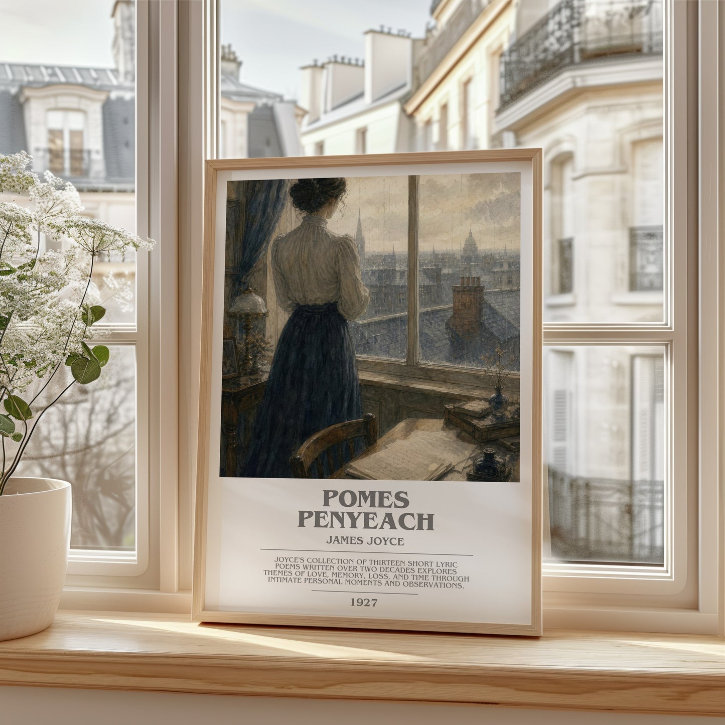 Pomes Penyeach bookish poster colour and style options – James Joyce book art