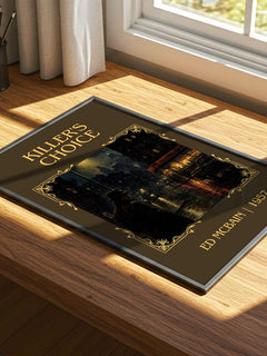 Killer's Choice Classic Book Art Print by Ed McBain – print on a sunlit desk