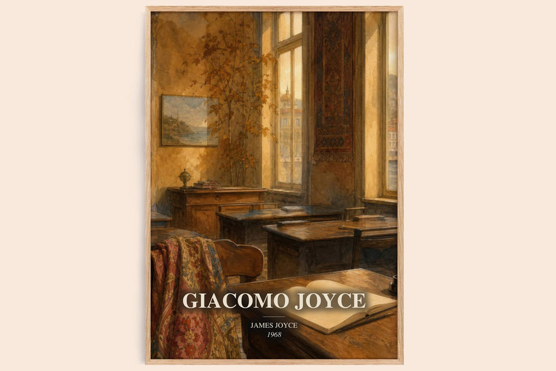 Giacomo Joyce watercolour book poster by James Joyce – framed literary art print