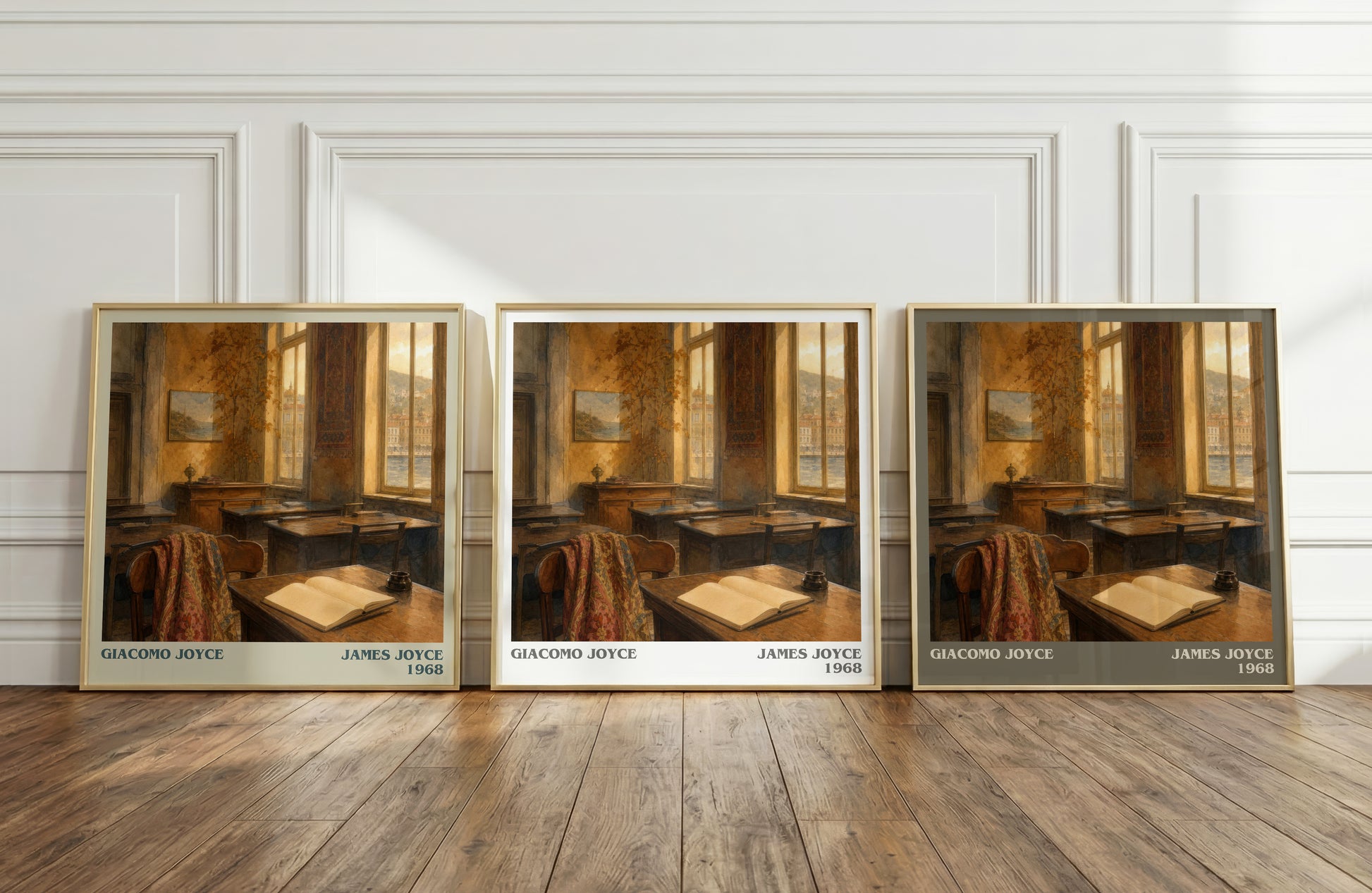 Giacomo Joyce literary art print colour and style options – James Joyce book art