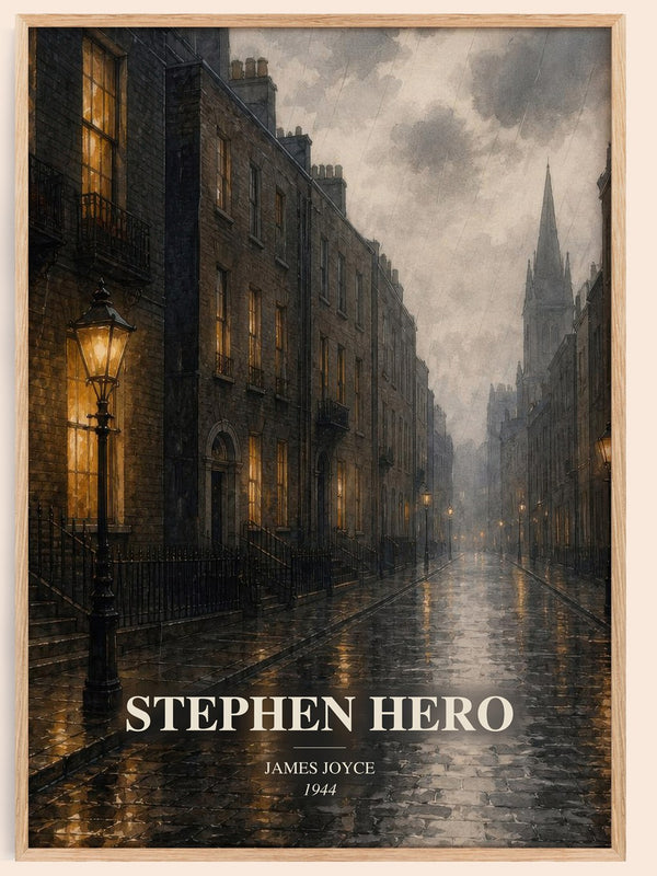 Stephen Hero watercolour book poster by James Joyce – framed literary art print