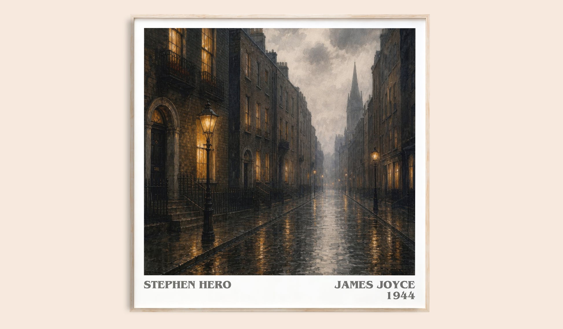 Stephen Hero literary book poster by James Joyce – framed literary art print