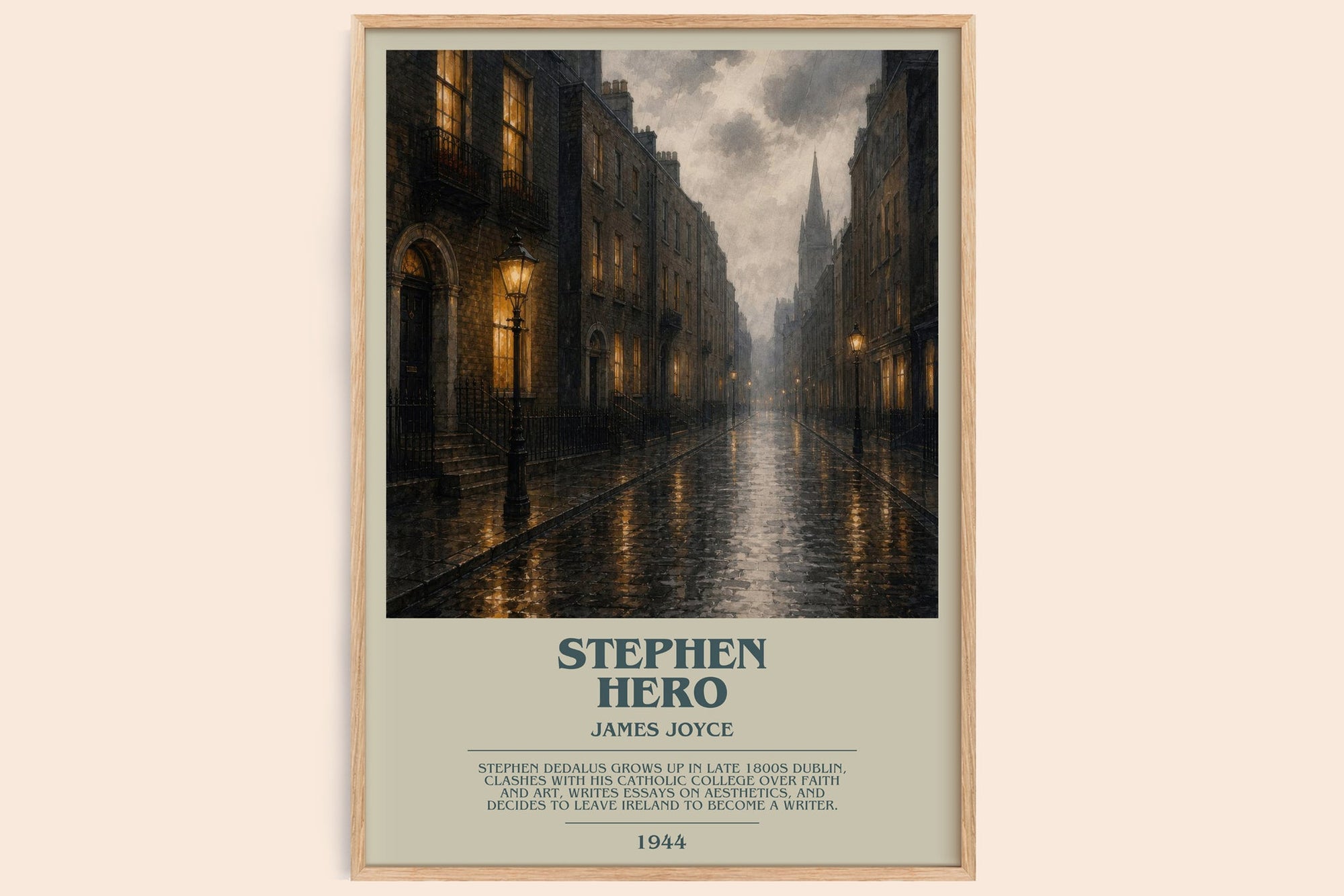 Stephen Hero bookish book poster by James Joyce – framed literary art print