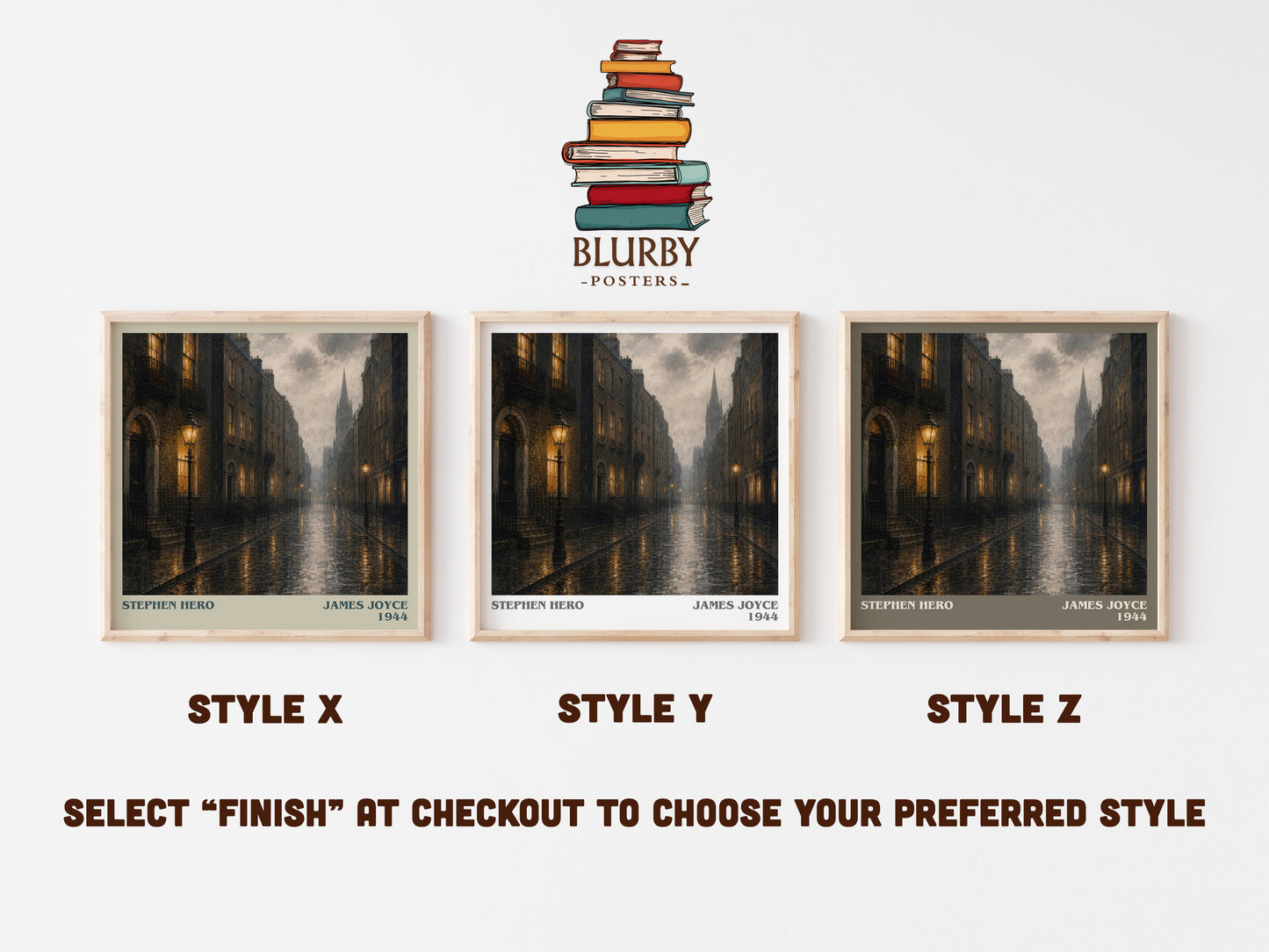 Stephen Hero literary print in frame leaning in hallway – coming of age wall art