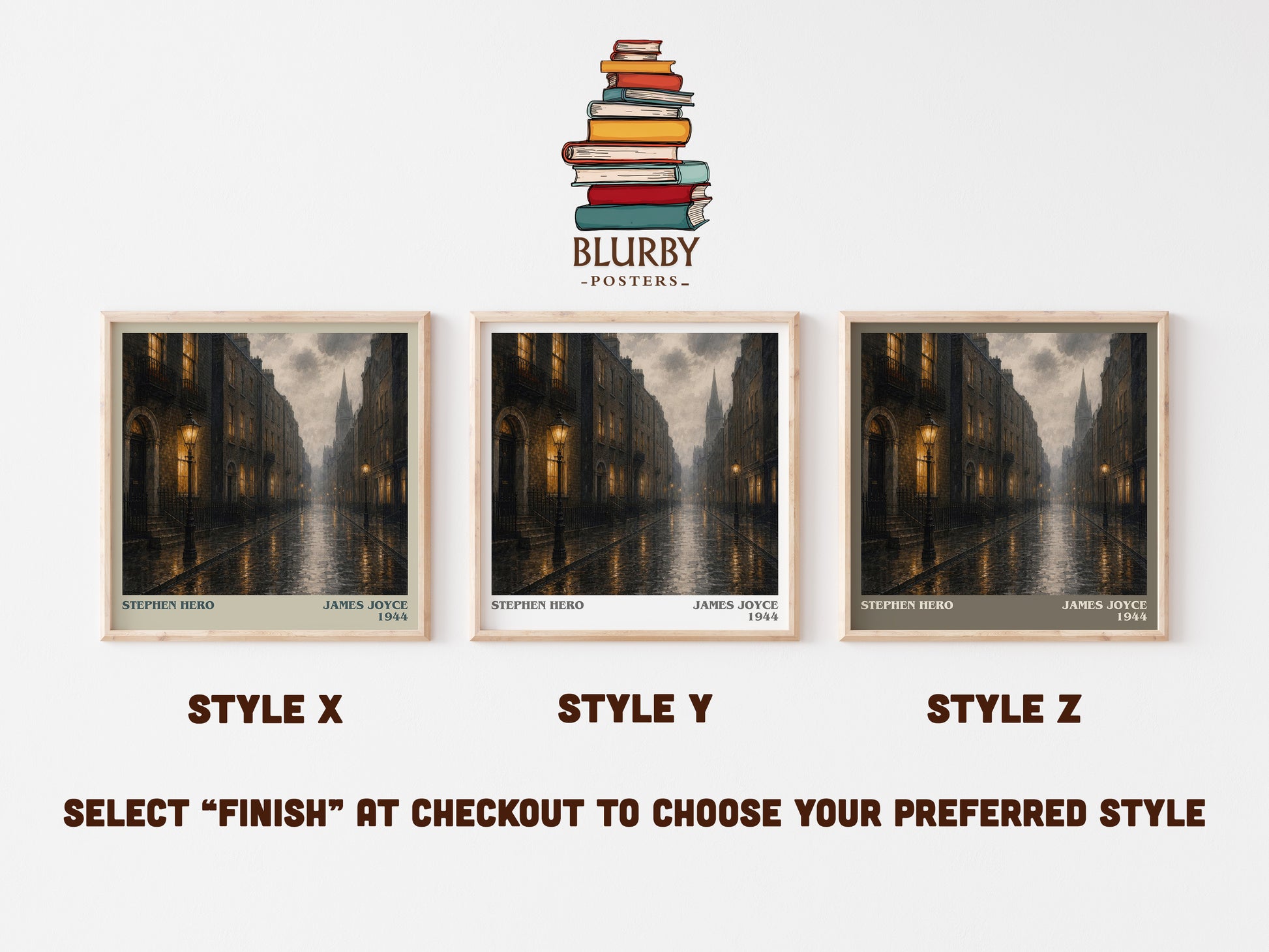Stephen Hero literary print in frame leaning in hallway – coming of age wall art