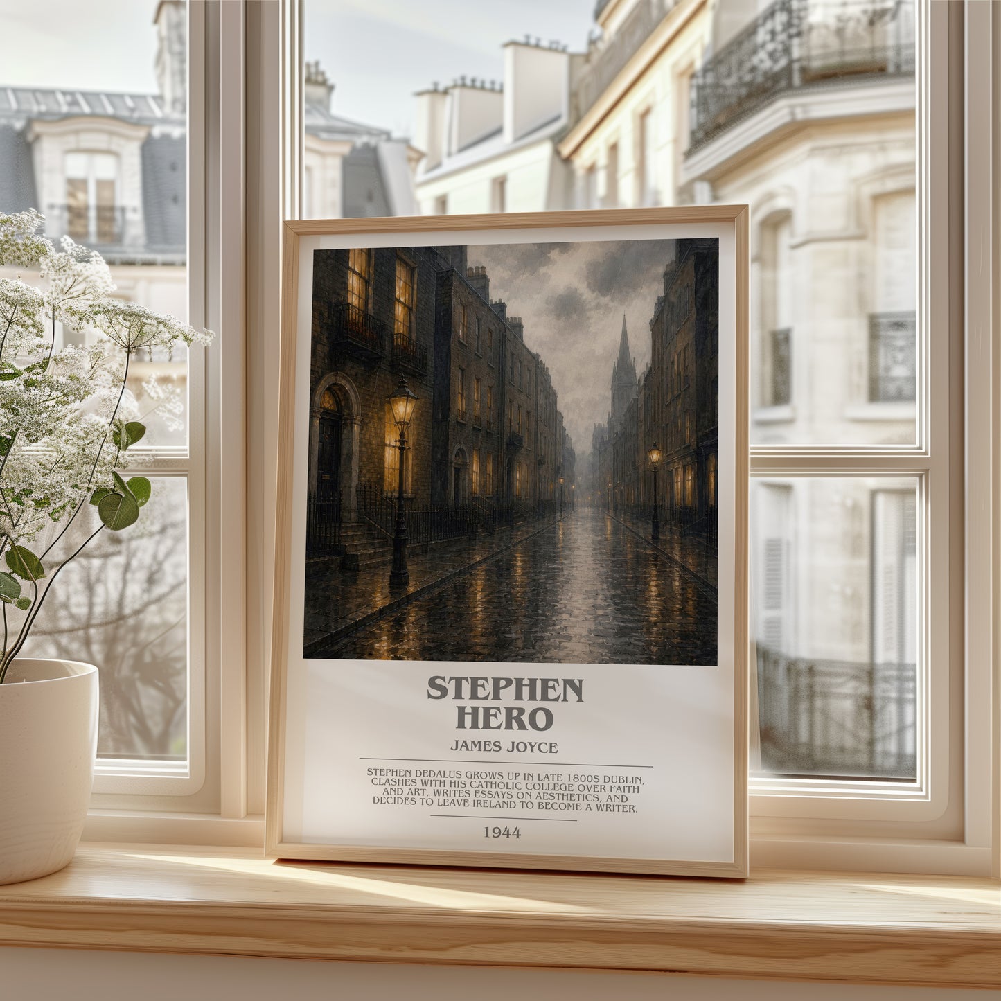 Stephen Hero bookish poster colour and style options – James Joyce book art