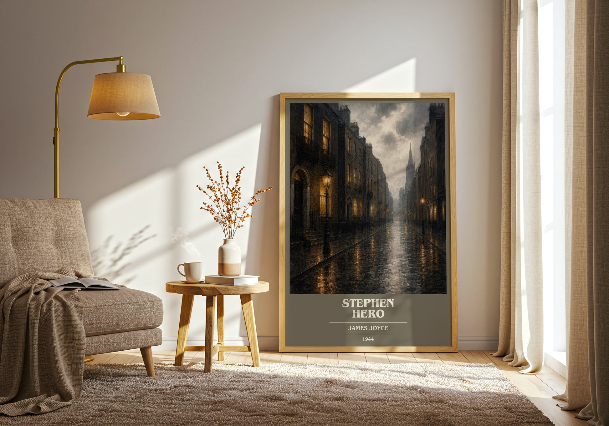 Stephen Hero book cover print on bookshelf – James Joyce fan gift