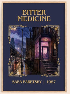 Bitter Medicine Classic Book Art Print by Sara Paretsky – book poster