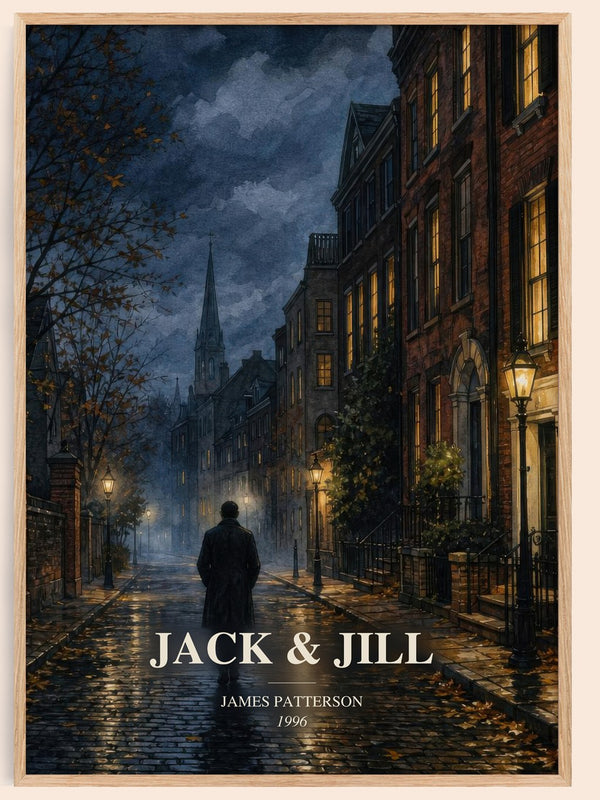 Jack & Jill watercolour book poster by James Patterson – framed literary art print
