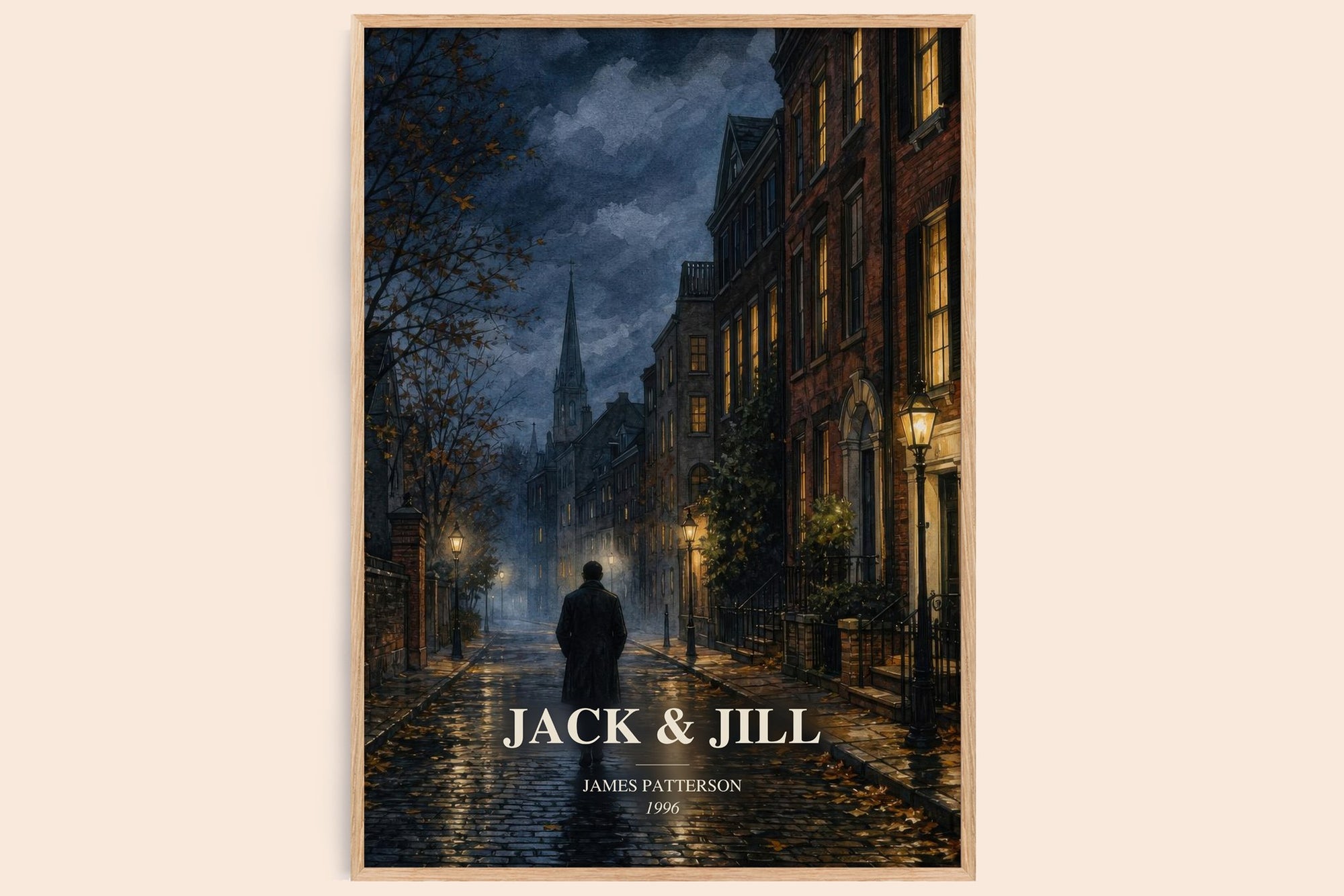 Jack & Jill watercolour book poster by James Patterson – framed literary art print