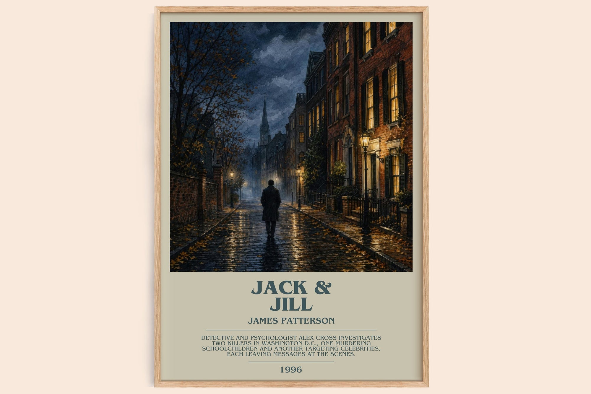 Jack & Jill bookish book poster by James Patterson – framed literary art print