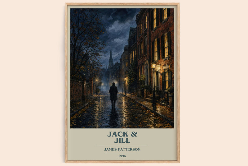Jack & Jill book cover book poster by James Patterson – framed literary art print