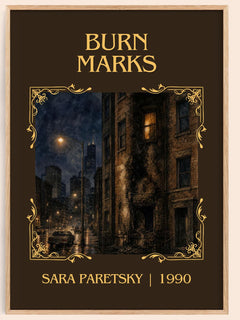 Burn Marks Classic Book Art Print by Sara Paretsky – book poster