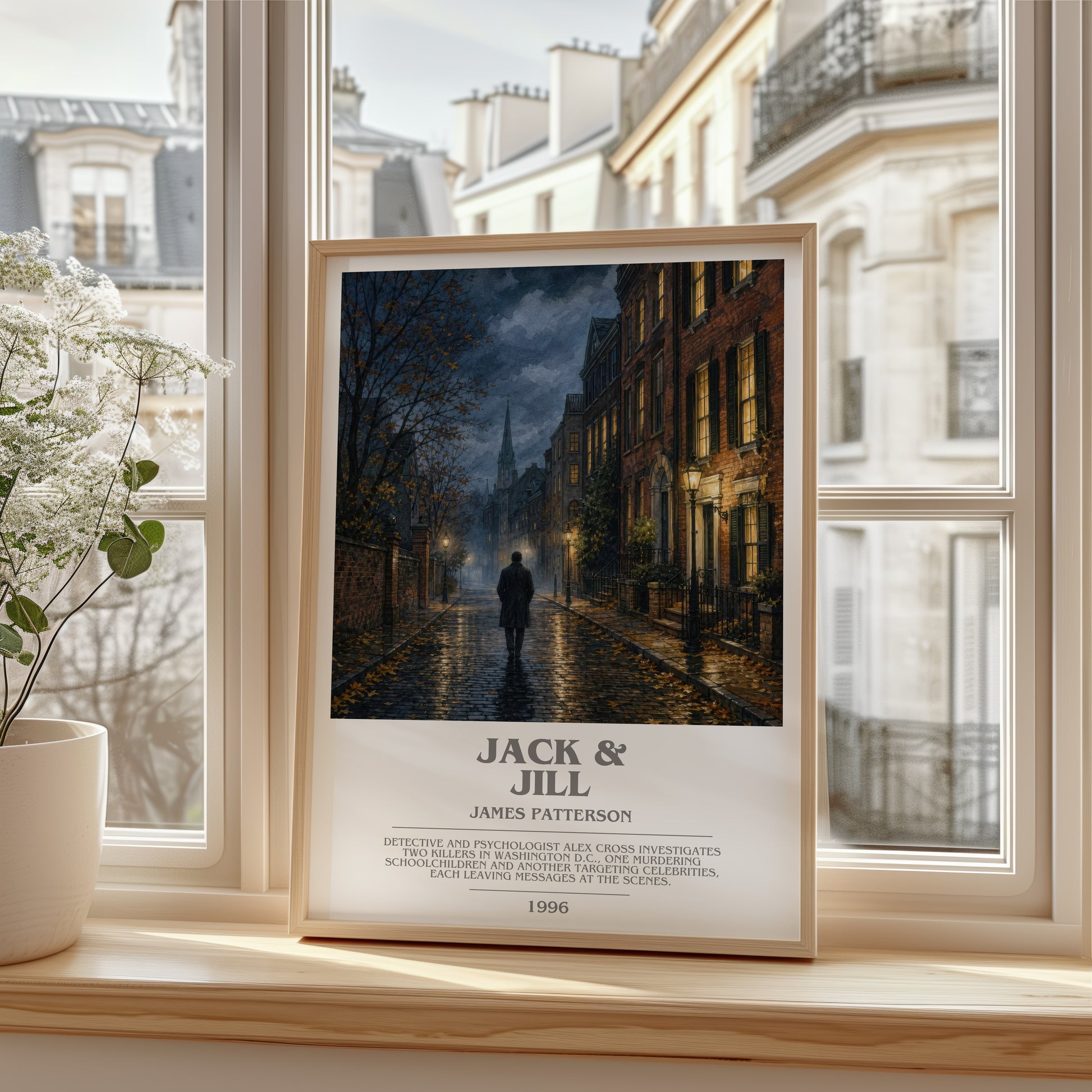 Jack & Jill bookish poster colour and style options – James Patterson book art
