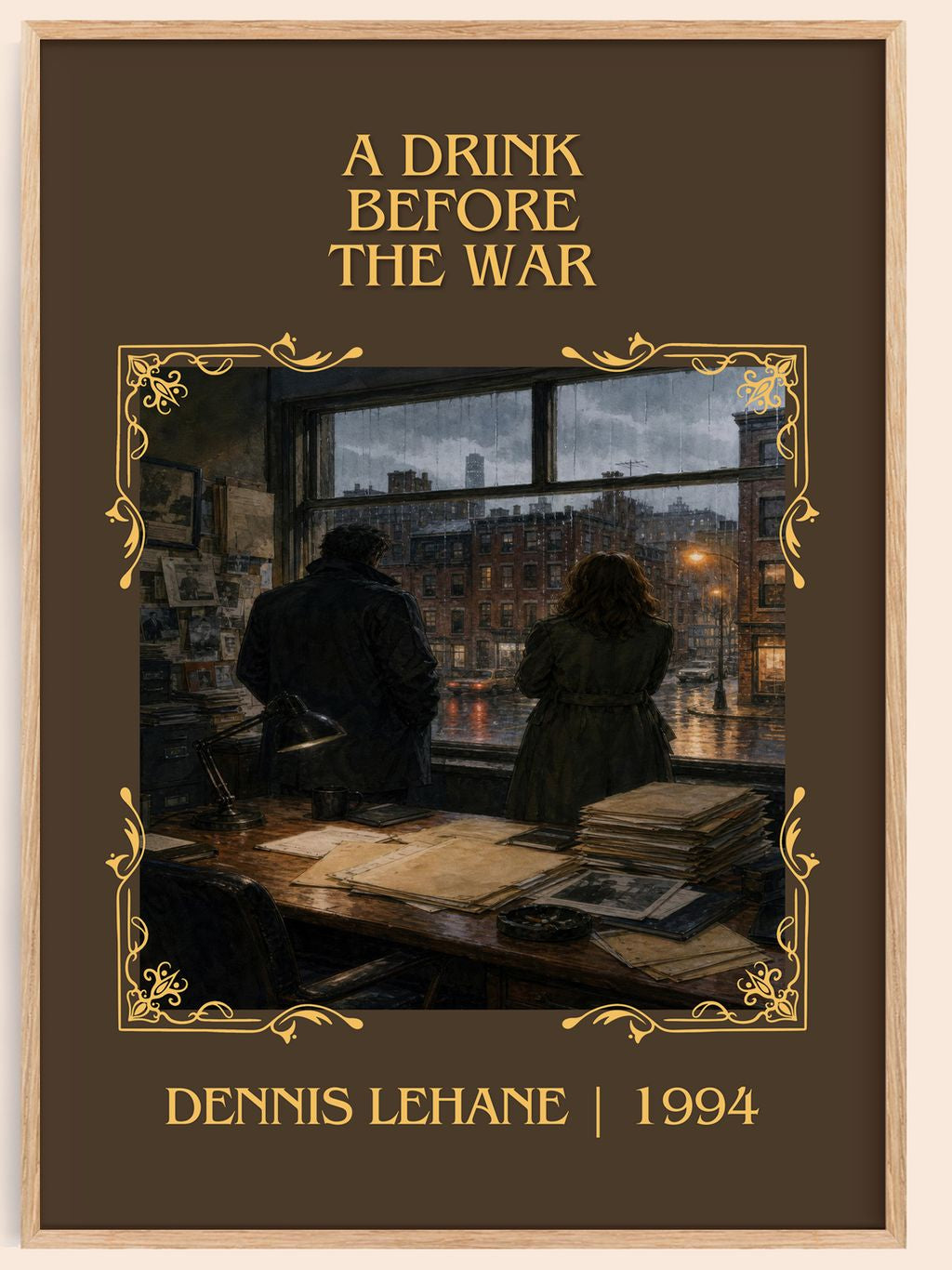 A Drink Before the War Classic Book Art Print by Dennis Lehane – book poster