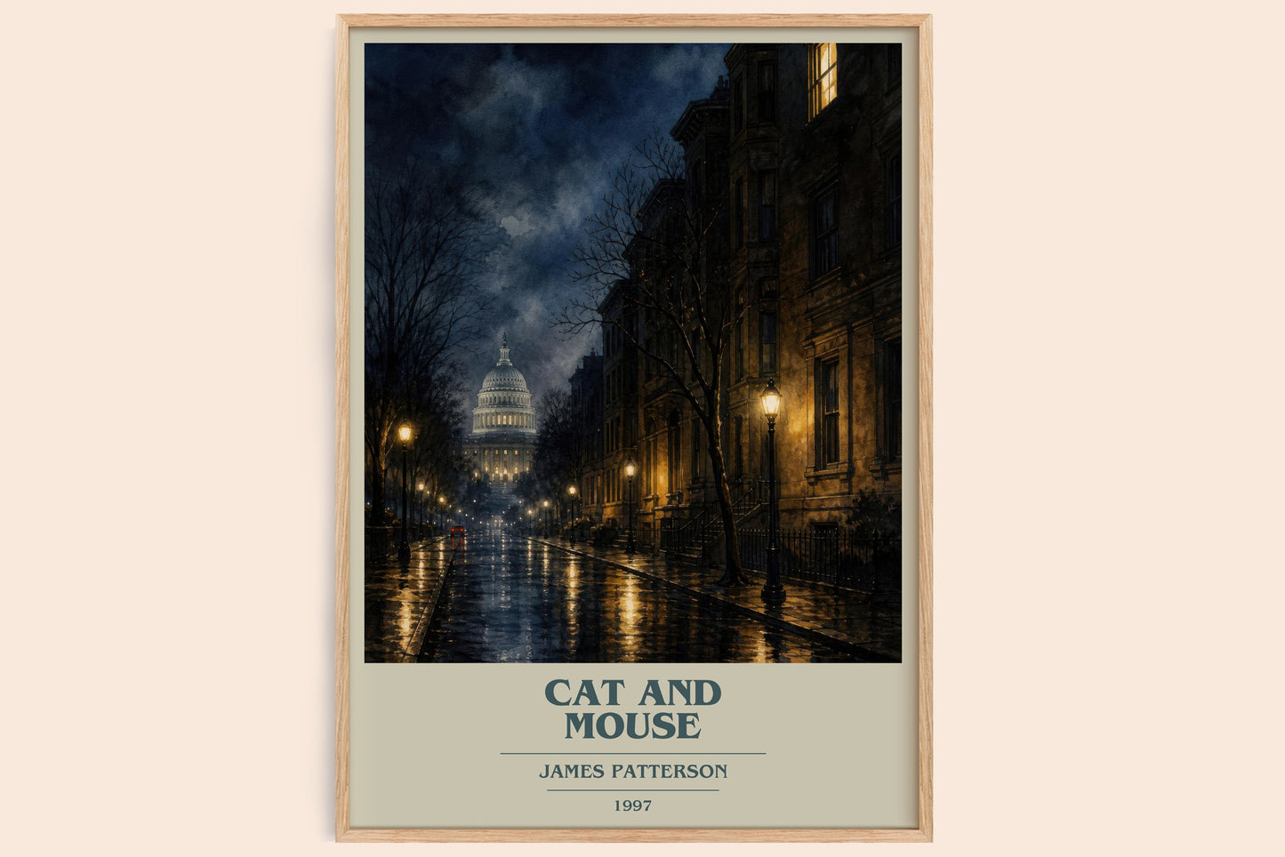 Cat And Mouse book cover book poster by James Patterson – framed literary art print